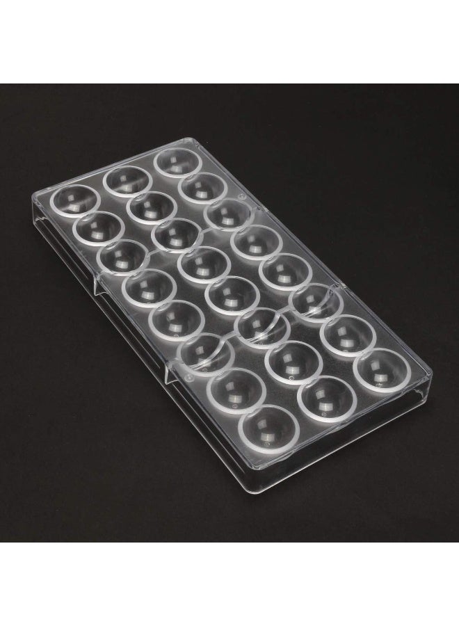 24 Grid Semi-Sphere Chocolate Candy Mold PC Polycarbonate Chocolate Making Mould - Image 1